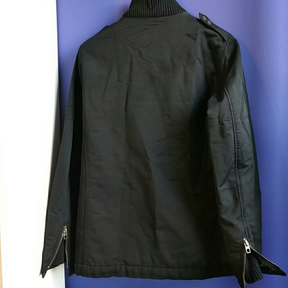 Zara Black Bomber zipper jacket size M - Picture 2 of 6